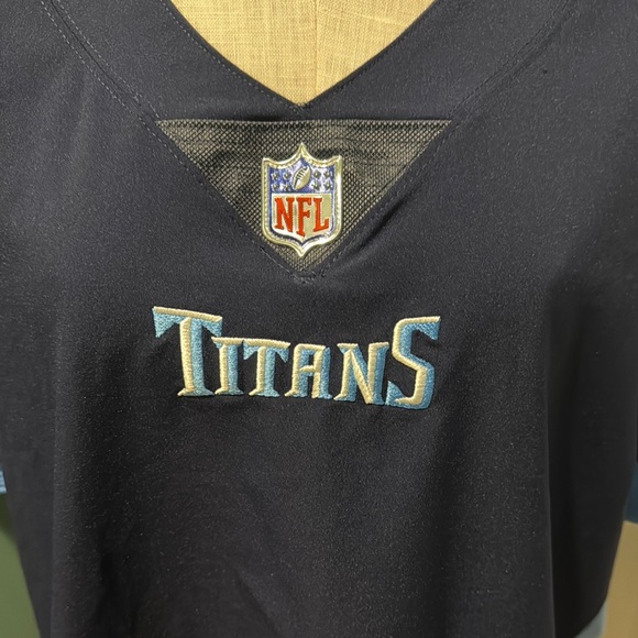 NFL Men’s Tennessee Titans Pro-cut On Field Navy Blue Nike Blank Jersey Sz 48 - Picture 2 of 6